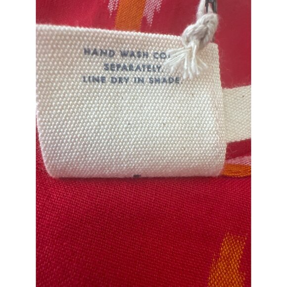 Mata Traders Cherry Red Ikat A-Line Dress M 100% Cotton NWT - Picture 11 of 12